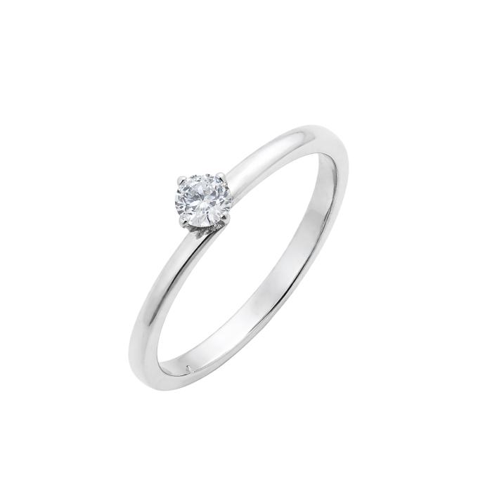 Μονόπετρο Δαχτυλίδι με Διαμάντι σε Λευκόχρυσο K14 SKU-84624