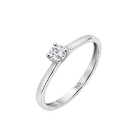 Μονόπετρο Δαχτυλίδι Λευκόχρυσος K14 με Διαμάντι SKU-84660