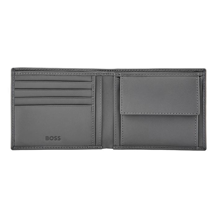 Πορτοφόλι Δερμάτινο BOSS Double B Saffiano Grey SKU-84278