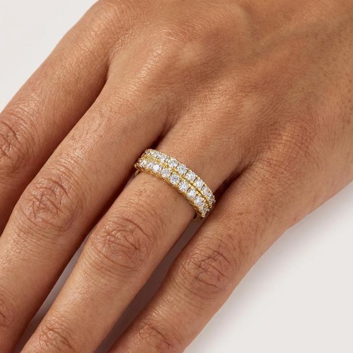 Δαχτυλίδι Σειρέ με Διαμάντια σε Κίτρινο Χρυσό K18 SKU-84149