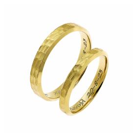 Σφυρήλατες Βέρες Γάμου Jeweler Χρυσός K9 - Κ14 SKU-84377