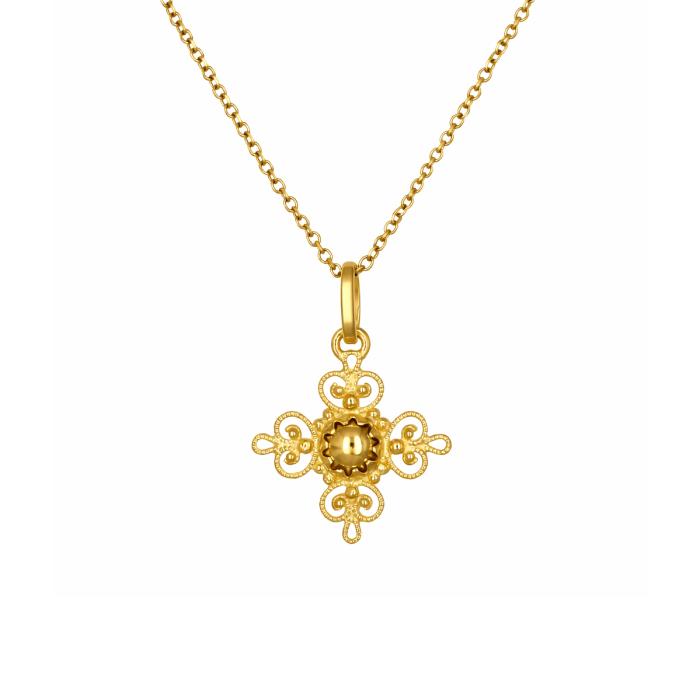 Σταυρός Βυζαντινό στυλ Χρυσός K14 SKU-84273