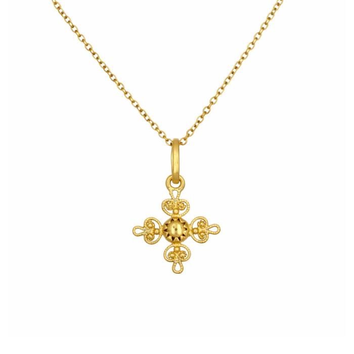 Σταυρός Βυζαντινός Ύφος Χρυσός K14 SKU-84274