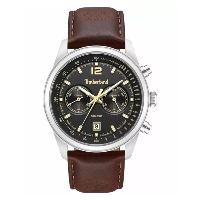 Ανδρικό Ρολόι TIMBERLAND με Καφέ Δερμάτινο Λουράκι SKU-84751