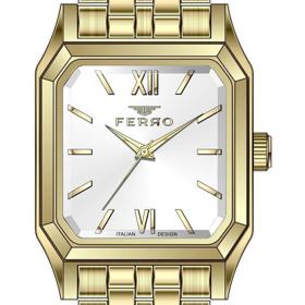 Γυναικείο Ρολόι FERRO με Χρυσό Μπρασελέ SKU-84971