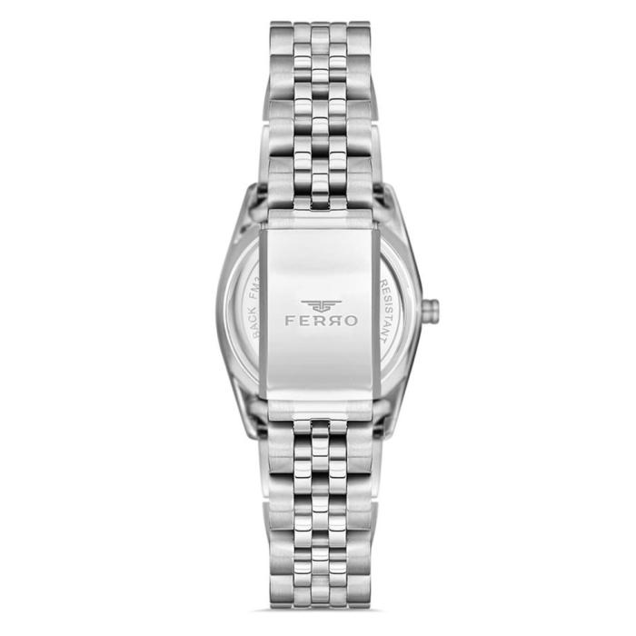 Γυναικείο Ρολόι FERRO με Ασημί Μπρασελέ SKU-84977
