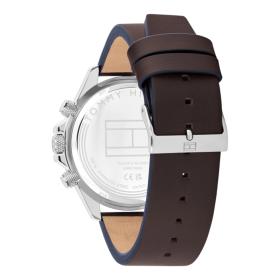 Ανδρικό Ρολόι TOMMY HILFIGER με Καφέ Δερμάτινο Λουράκι SKU-85534
