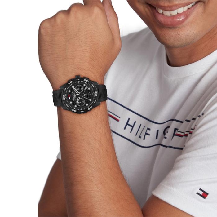 Ανδρικό Ρολόι TOMMY HILFIGER με Μαύρο Λουράκι SKU-85537