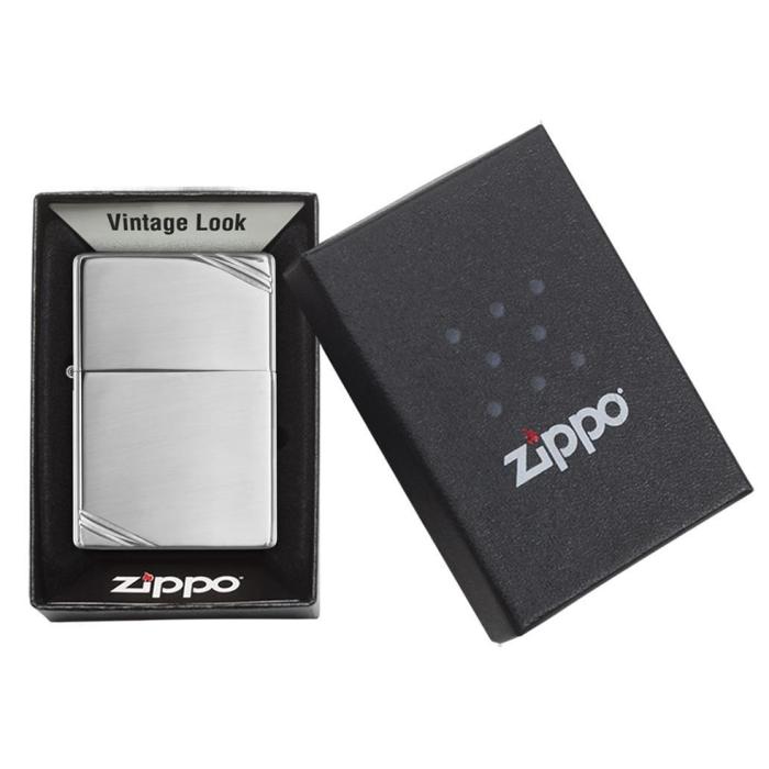 Αναπτήρας Zippo High Polish Chrome Vintage with Slashes SKU-85957