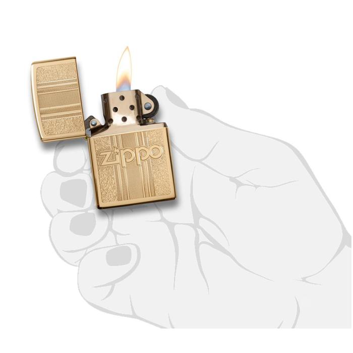 Αναπτήρας Zippo High Polish Brass Pattern Design SKU-85959
