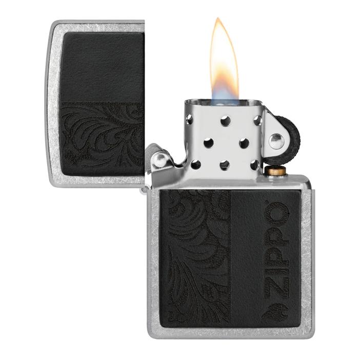 Αναπτήρας Zippo Black Leather Emblem Zippo Design SKU-85962