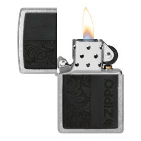 Αναπτήρας Zippo Black Leather Emblem Zippo Design SKU-85962