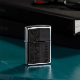 Αναπτήρας Zippo Black Leather Emblem Zippo Design SKU-85962
