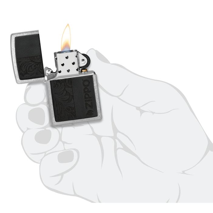 Αναπτήρας Zippo Black Leather Emblem Zippo Design SKU-85962