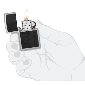 Αναπτήρας Zippo Black Leather Emblem Zippo Design SKU-85962