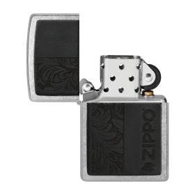 Αναπτήρας Zippo Black Leather Emblem Zippo Design SKU-85962