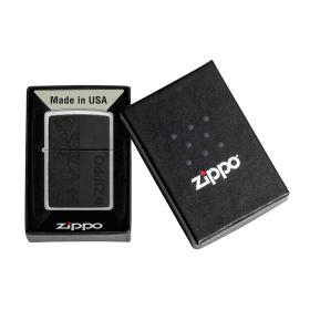 Αναπτήρας Zippo Black Leather Emblem Zippo Design SKU-85962