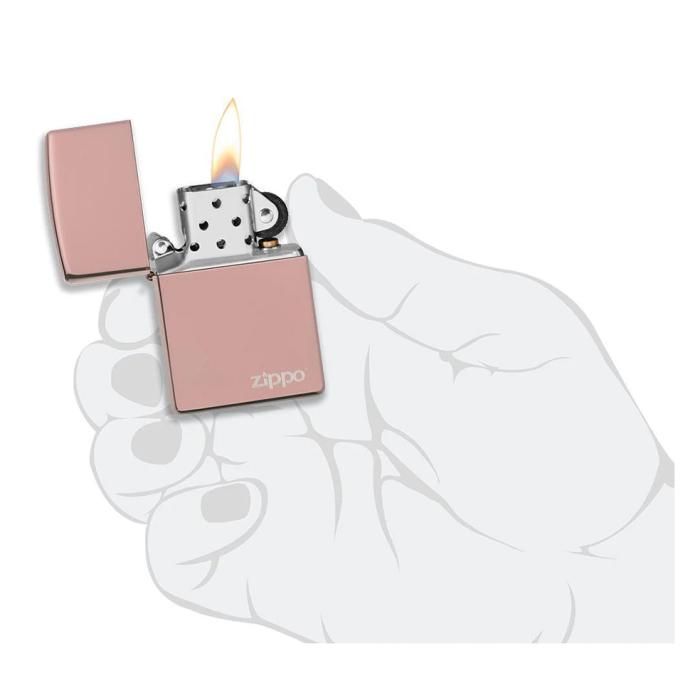 Αναπτήρας Zippo Classic High Polish Rose Gold Logo SKU-85965