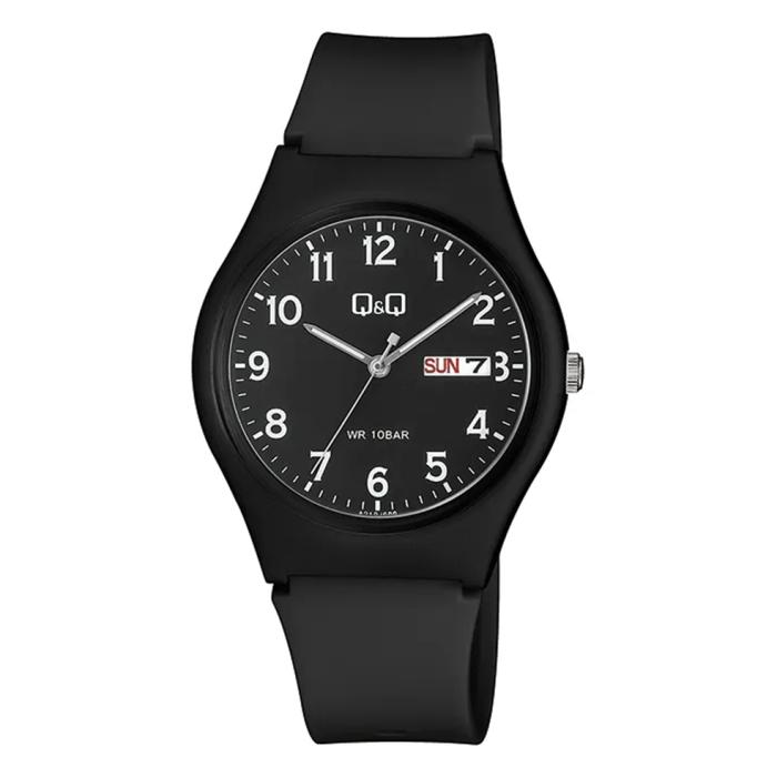 Ρολόι Q&Q με Μαύρο Καντράν & Μαύρο Λουράκι SKU-85575