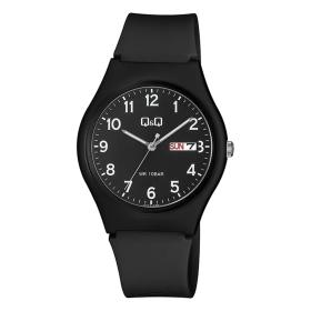 Ρολόι Q&Q με Μαύρο Καντράν & Μαύρο Λουράκι SKU-85575