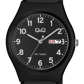 Ρολόι Q&Q με Μαύρο Καντράν & Μαύρο Λουράκι SKU-85575