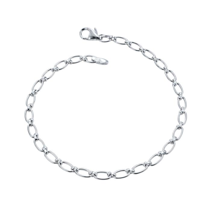 Ανδρικό Βραχιόλι Λευκόχρυσος K9 SKU-85286