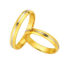 Βέρες Breuning, Χρυσός & Λευκόχρυσος K9-Κ14 SKU-85938