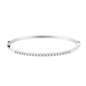 Βραχιόλι Χειροπέδα με Lab Grown Διαμάντια σε Λευκόχρυσο K14 SKU-85159