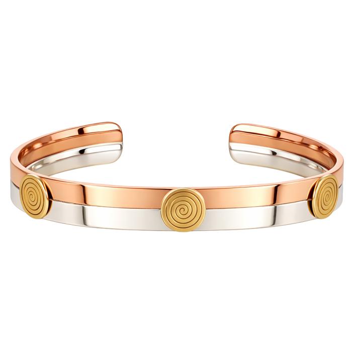 Βραχιόλι Χειροπέδα για Γυναίκες με Αρχαιοελληνικά Στοιχεία Χαλκός, Ασήμι 925° & Χρυσός K18 SKU-85813