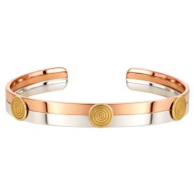 Βραχιόλι Χειροπέδα για Γυναίκες με Αρχαιοελληνικά Στοιχεία Χαλκός, Ασήμι 925° & Χρυσός K18 SKU-85813