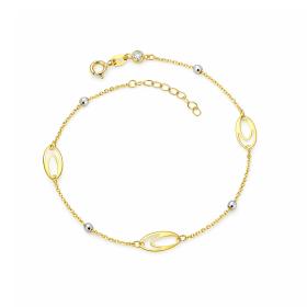 Βραχιόλι Λευκόχρυσος & Χρυσός K9 SKU-85009