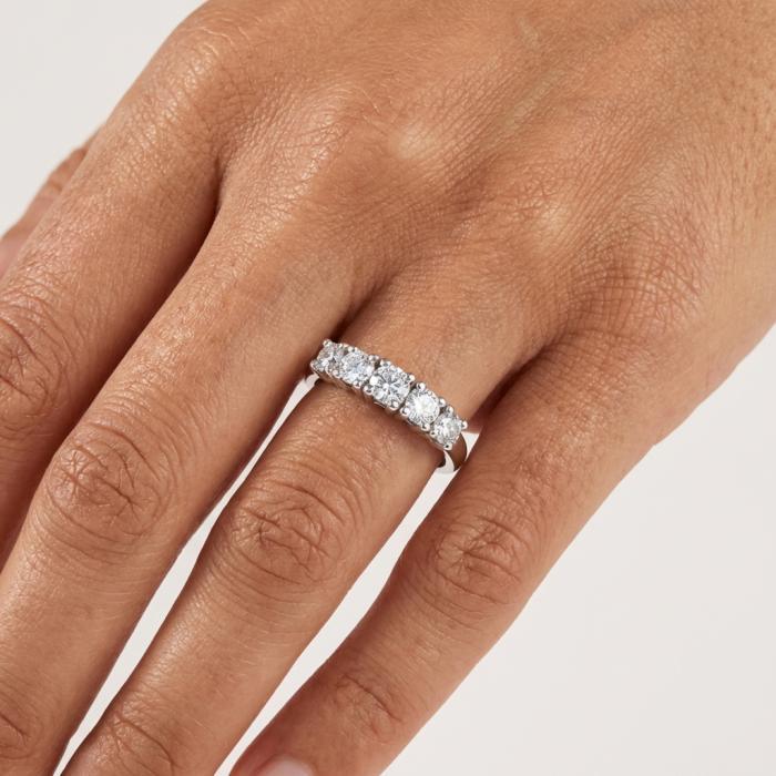 Δαχτυλίδι Σειρέ Λευκόχρυσο K18 με Διαμάντια SKU-85446