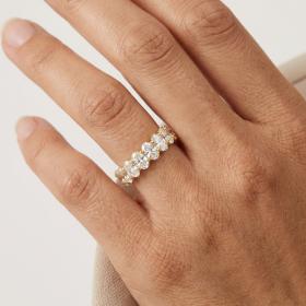 Δαχτυλίδι Σειρέ με Lab Grown Διαμάντια σε Κίτρινο Χρυσό 18Κ SKU-85898