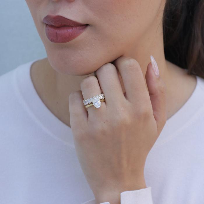 Δαχτυλίδι Σειρέ με Lab Grown Διαμάντια σε Κίτρινο Χρυσό 18Κ SKU-85898