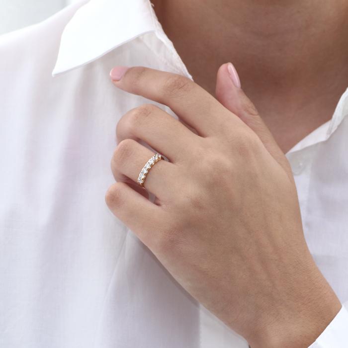 Δαχτυλίδι Σειρέ με Λευκά Ζιργκόν Χρυσός K9 SKU-85271