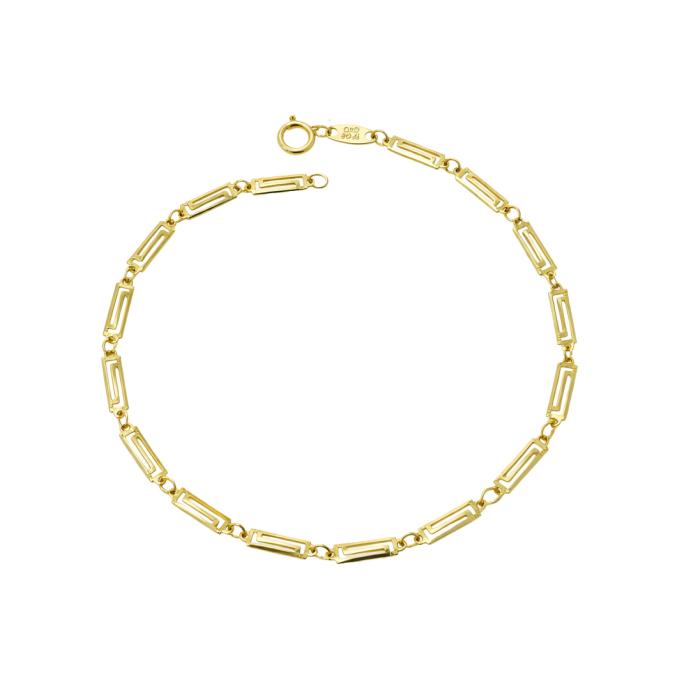 Βραχιόλι Μαίανδρος Χρυσός K9 σε Αρχαιοελληνικό Ύφος SKU-85317