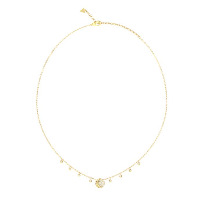 Κολιέ Guess Aurora Ανοξείδωτο Ατσάλι με Λευκά Ζιργκόν SKU-85154