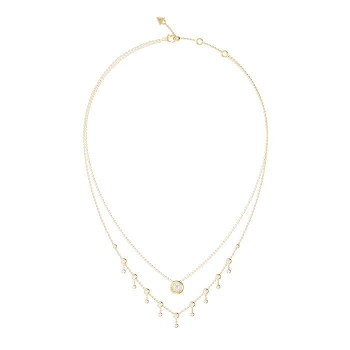 Κολιέ Guess Sparks με Διπλή Αλυσίδα & Ζιργκόν SKU-85156