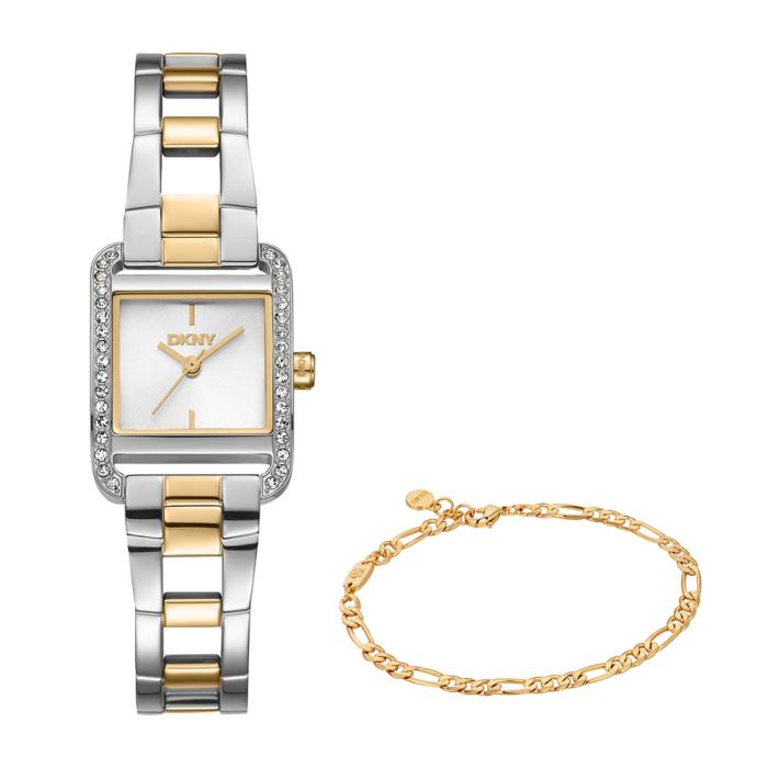 Γυναικείο Ρολόι DKNY Mini με Δίχρωμο Μπρασελέ SKU-85785
