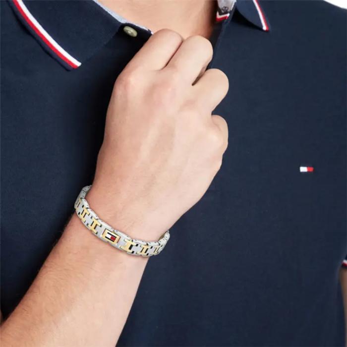 Ανδρικό Δίχρωμο Βραχιόλι Tommy Hilfiger από Ανοξείδωτο Ατσάλι