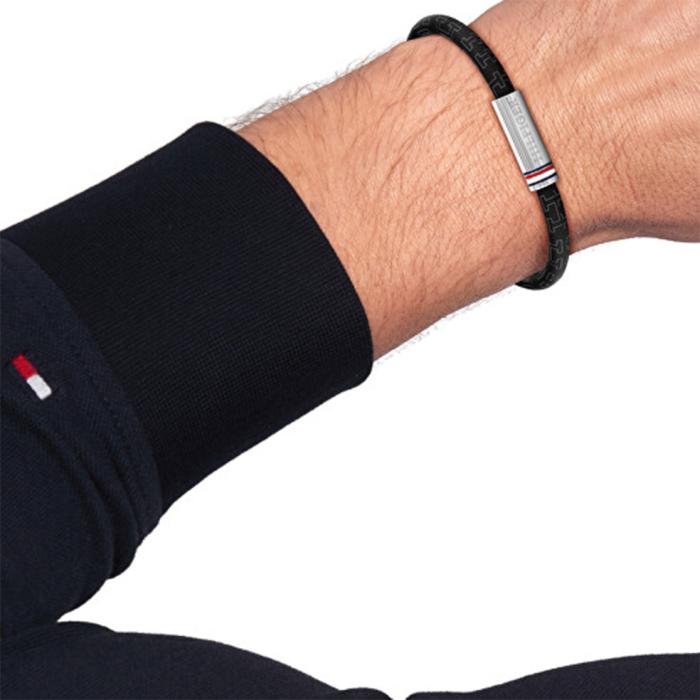 Ανδρικό Βραχιόλι TOMMY HILFIGER από Δέρμα & Ανοξείδωτο Ατσάλι SKU-85247