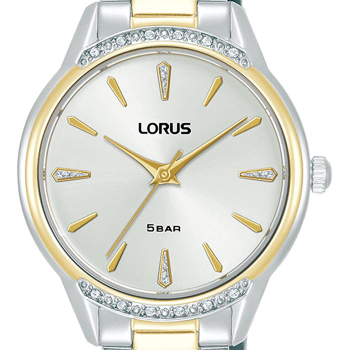 Γυναικείο Δίχρωμο Ρολόι LORUS με Ασημί Καντράν