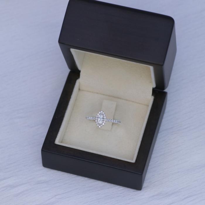 Μονόπετρο Δαχτυλίδι σε Λευκόχρυσο Κ14 SKU-85499