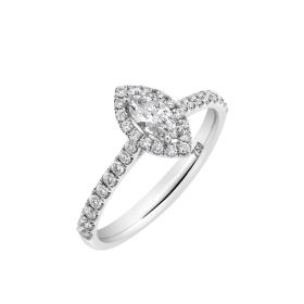 Μονόπετρο Δαχτυλίδι σε Λευκόχρυσο Κ14 SKU-85499