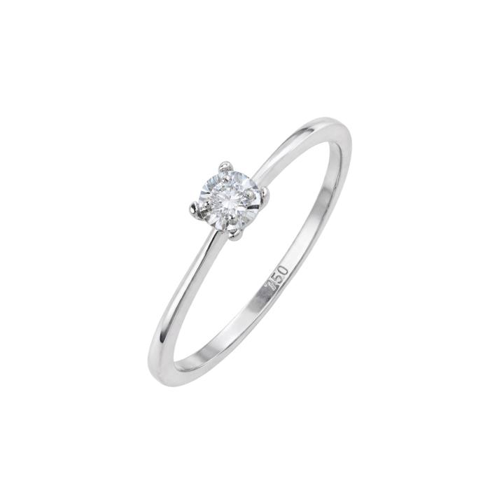 Μονόπετρο Διαμάντι Λευκόχρυσος K18 SKU-85587