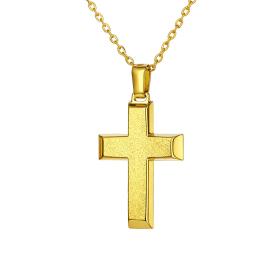 Σταυρός Διπλής Όψεως Ασήμι 925° Επίχρυσος SKU-85690