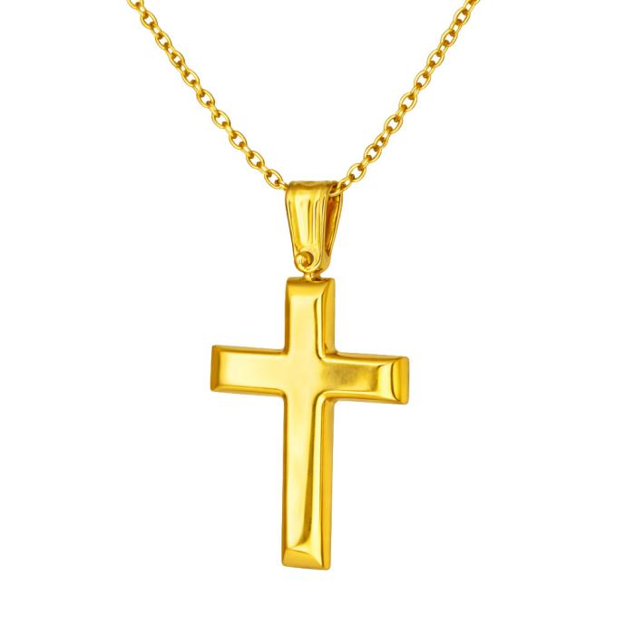 Σταυρός Ασήμι 925° Επίχρυσος