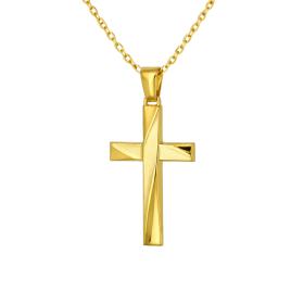 Ανδρικός Σταυρός από Επίχρυσο Ασήμι 925° SKU-85693