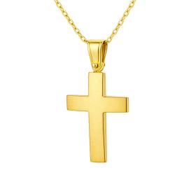 Σταυρός Διπλής Όψεως Ασήμι 925°  Επίχρυσο SKU-85695