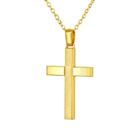 Σταυρός Διπλής Όψεως από Επίχρυσο Ασήμι 925° SKU-85699